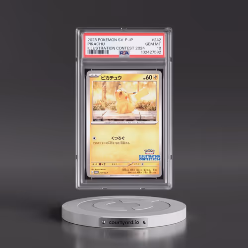 2025 Pokémon SV-P Promo #242 Pikachu - Illustration Contest 2024 (PSA 10 GEM MINT)