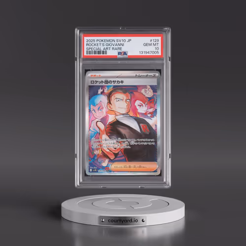 2025 Pokémon SV10-Glory of Team Rocket #129 Team Rocket's Giovanni - Special Art Rare (PSA 10 GEM MI