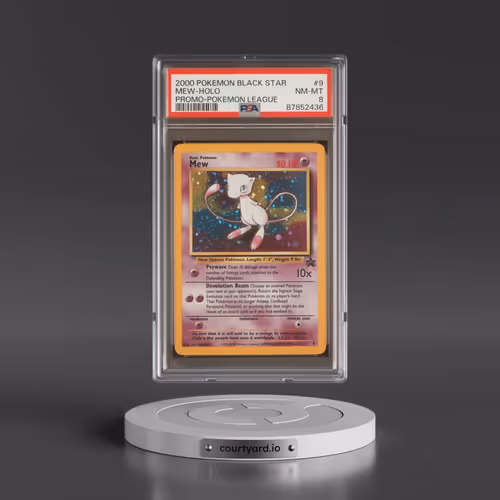 2000 Pokémon Promo Black Star #9 Mew - Holo Pokemon League (PSA 8 NM-MT)