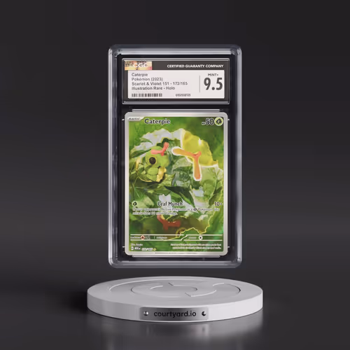 2023 Scarlet & Violet 151 - MEW EN #172/165 Caterpie - Illustration Rare Holo (CGC 9.5 MINT+)