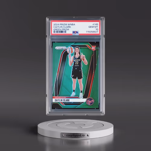 2024 Panini Prizm WNBA #145 Caitlin Clark - Green Prizm (PSA 10 GEM MINT)