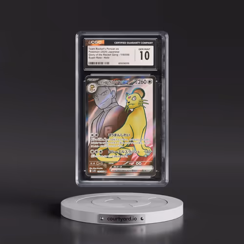 2025 Pokémon SV10-Glory of Team Rocket #118 Team Rocket's Persian EX - Holo Super Rare (CGC 10 GEM M
