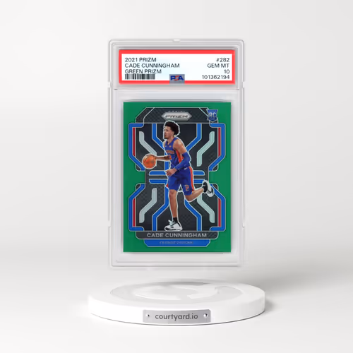 2021 Panini Prizm #282 Cade Cunningham - Green Prizm (PSA 10 GEM MINT)