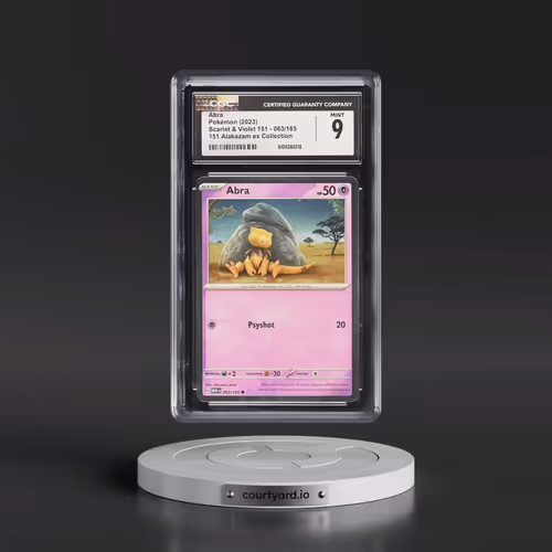 2023 Scarlet & Violet 151 - MEW EN #063/165 Abra - 151 Alakazam ex Collection (Cosmos Holo) (CGC 9 M