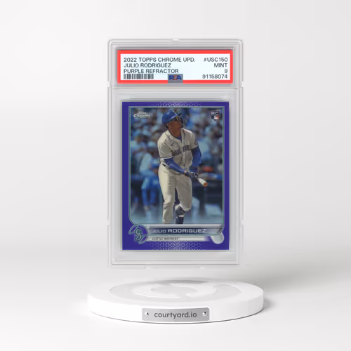 2022 Topps Chrome Update #USC150 Julio Rodriguez - Purple Refractor (PSA 9 MINT)