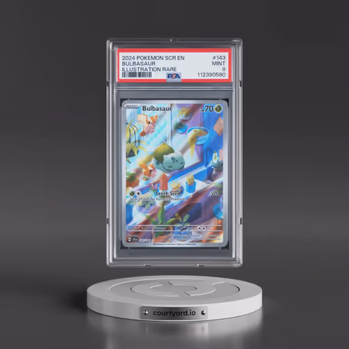 2024 Pokémon Scr EN-Stellar Crown #143 Bulbasaur - Illustration Rare (PSA 9 MINT)