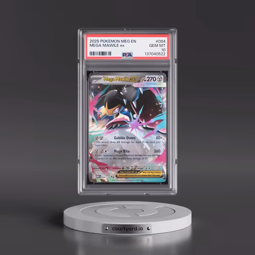 2025 Pokémon Meg EN-Mega Evolution #094 Mega Mawile EX - Holo (PSA 10 GEM MINT)