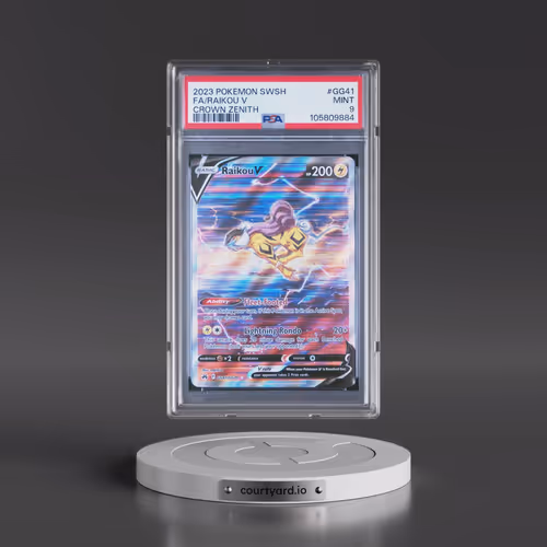 2023 Pokémon Sword and Shield Crown Zenith #GG41 Raikou V - Holo Full Art (PSA 9 MINT)