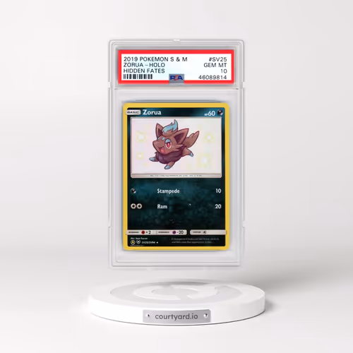 2019 Pokémon Sun & Moon Hidden Fates #SV25 Zorua - Holo (PSA 10 GEM MINT)