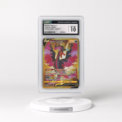 2022 Brilliant Stars #183/172 Galarian Moltres V - Holo Secret (CGC 10 GEM MINT)