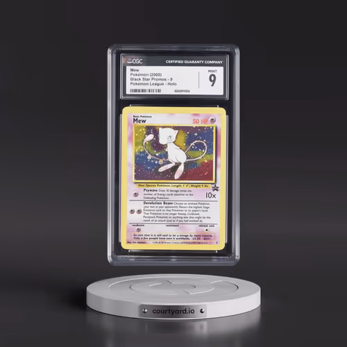 1999 Black Star Promos #9 Mew - Pokémon League (Holo) (CGC 9 MINT)