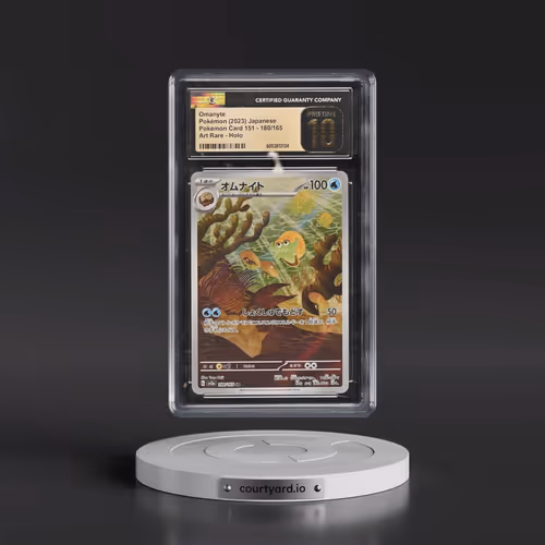 2023 Pokémon Card 151 #180/165 Omanyte - Art Rare Holo (CGC 10 PRISTINE)