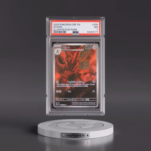 2023 Pokémon Obf EN-Obsidian Flames #205 Scizor - Illustration Rare (PSA 7 NM)