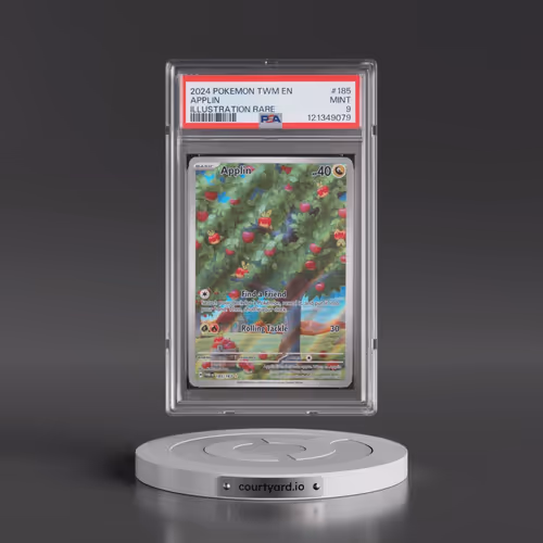 2024 Pokémon Twm EN-Twilight Masquerade #185 Applin - Illustration Rare (PSA 9 MINT)