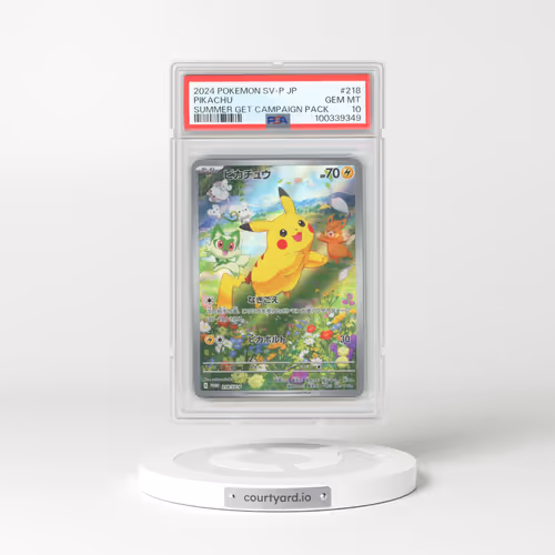 2024 Pokémon SV-P Promo #218 Pikachu - Summer of Pokeca Is Here! Promo Card Get Campaign Pack (PSA 10 GEM MINT)