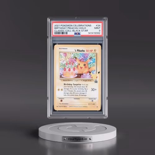 2021 Pokémon Celebrations Classic Collection #24 Birthday Pikachu - Holo (PSA 9 MINT)