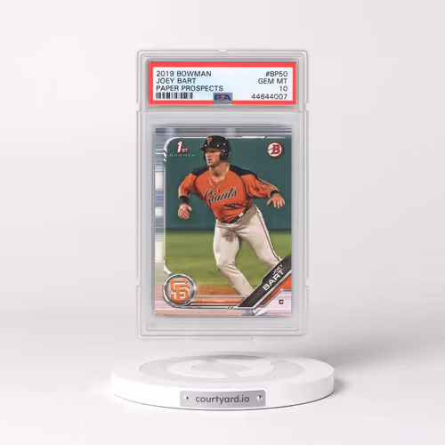 2019 Bowman Paper Prospects #BP50 Joey Bart (PSA 10 GEM MINT)
