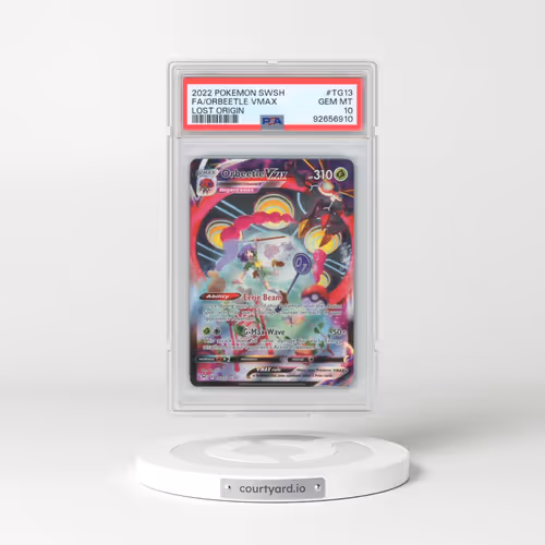 2022 Pokémon Sword & Shield Lost Origin #TG13 Orbeetle Vmax - Full Art (PSA 10 GEM MINT)