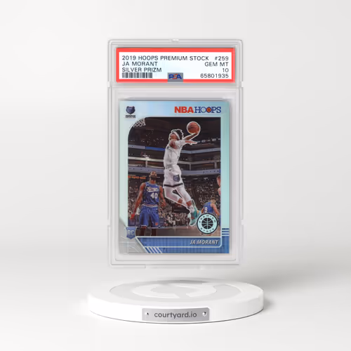 2019 Panini Hoops Premium Stock #259 Ja Morant - Silver Prizm (PSA 10 GEM MINT)