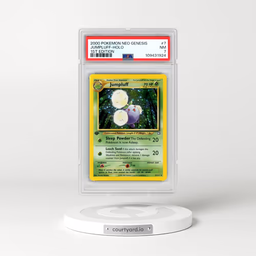 2000 Pokémon Neo Genesis #7 Jumpluff - 1st Edition Holo (PSA 7 NM)