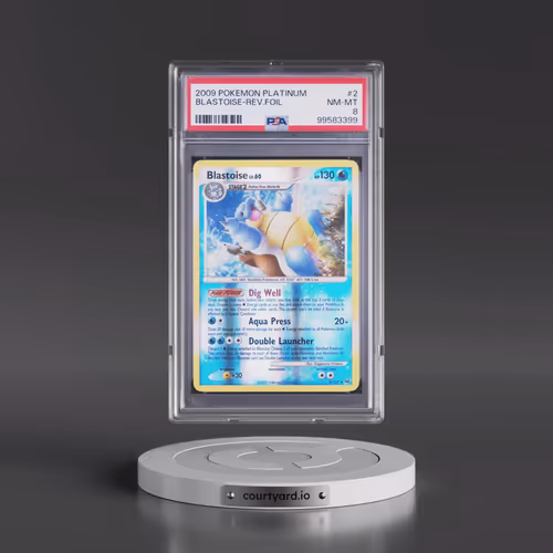 2009 Pokémon Platinum #2 Blastoise - Reverse Foil (PSA 8 NM-MT)