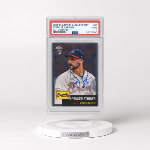 2022 Topps Chrome Platinum Anniversary Autograph #SS Spencer Strider (PSA 9 MINT)