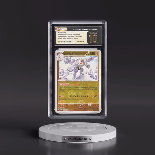 2010 Pokémon Card 151 #068/165 Machamp - Reverse Holo Poké Ball (CGC 10 PRISTINE)