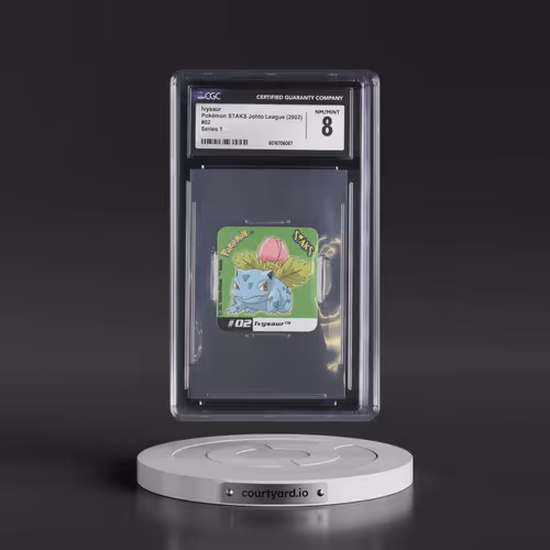2002 Pokémon STAKS Johto League (Panini 2002) - English #02 Ivysaur - Series 1 (CGC 8 NM-MT)