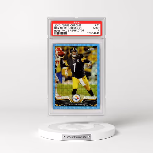 2013 Topps Chrome #52 Ben Roethlisberger - Blue Wave Refractor (PSA 9 MINT)
