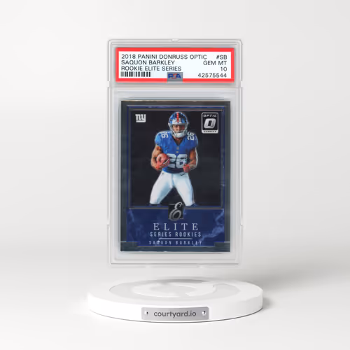 2018 Panini Donruss Optic Rookie Elite Series #SB Saquon Barkley (PSA 10 GEM MINT)