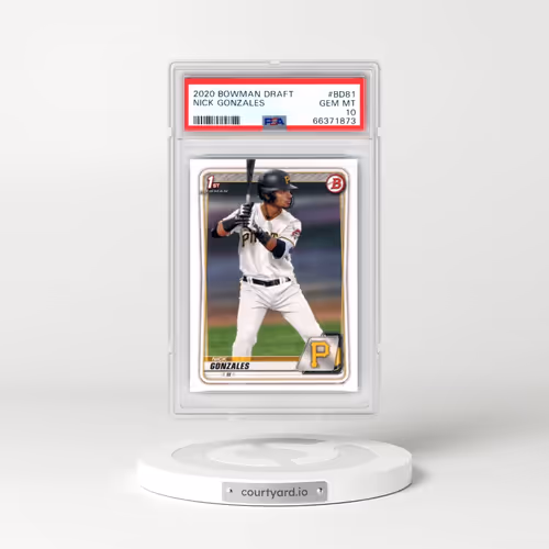 2020 Bowman Draft #BD81 Nick Gonzales (PSA 10 GEM MINT)