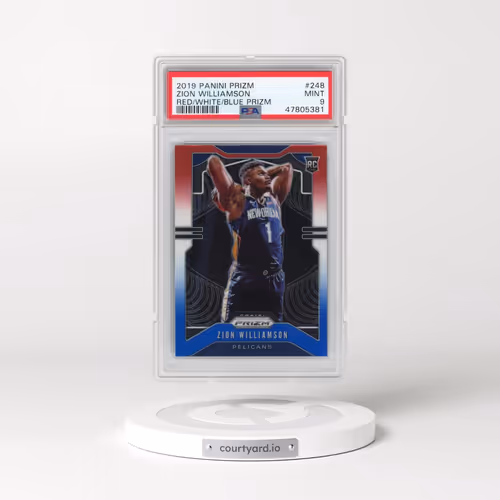 2019 Panini Prizm #248 Zion Williamson - Red/White/Blue Prizm (PSA 9 MINT)