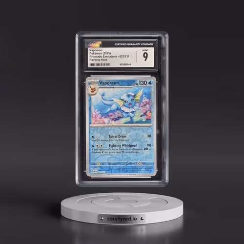 2025 Prismatic Evolutions - PRE EN #022/131 Vaporeon - Reverse Holo (CGC 9 MINT)