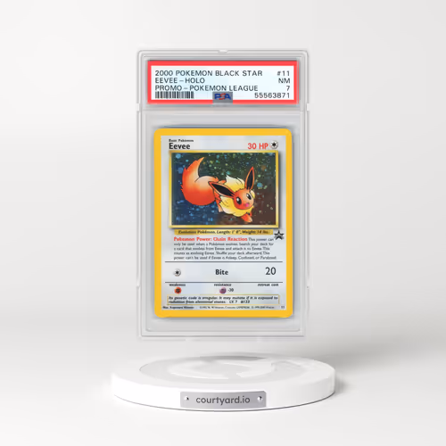 2000 Pokémon Promo Black Star #11 Eevee - Holo Pokemon League (PSA 7 NM)