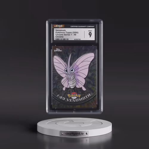 2000 Chrome Series 1 #49 Venomoth - Chrome (Topps Chrome Stamp on Front of Card) (CGC 9 MINT)