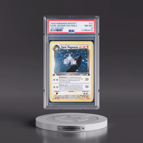 2000 Pokémon Rocket #11 Dark Magneton - 1st Edition Holo (PSA 8 NM-MT)
