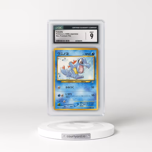 1999 Neo Premium File #158 Totodile - No Rarity (CGC 9 MINT)