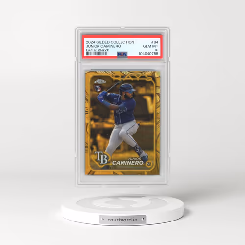 2024 Topps Gilded Collection #84 Junior Caminero - Gold Wave (PSA 10 GEM MINT)