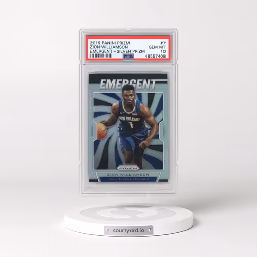 2019 Panini Prizm Emergent #7 Zion Williamson - Silver Prizm (PSA 10 GEM MINT)
