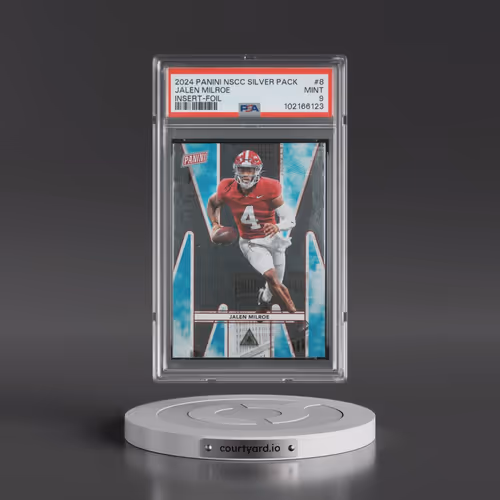 2024 Panini National Sports Collectors Convention Insert #8 Jalen Milroe - Foil (PSA 9 MINT)