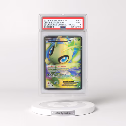 2012 Pokémon Black & White Boundaries Crossed #141 Celebi EX - Holo Full Art (PSA 9 MINT)