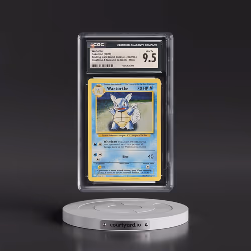 2023 Pokémon Clb-Trading Card Game Classic Blastoise & Suicune EX Deck #002 Wartortle (CGC 9.5 MINT+