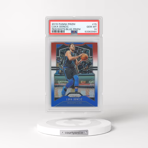 2019 Panini Prizm #75 Luka Doncic - Red/White/Blue Prizm (PSA 10 GEM MINT)
