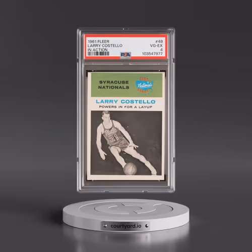 1961 Fleer #48 Larry Costello - In Action (PSA 4 VG-EX)