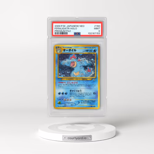 2000 Pokémon Neo #160 Feraligatr - Holo Premium File (PSA 9 MINT)