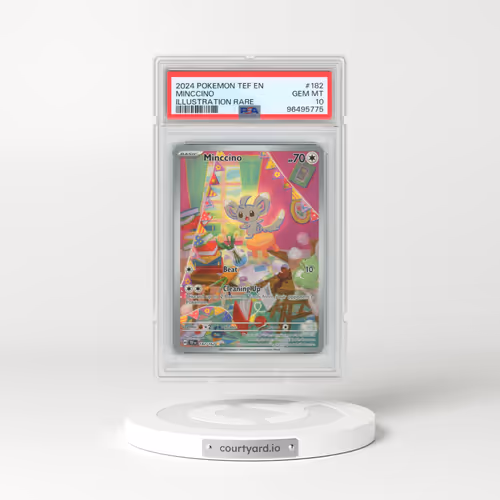 2024 Pokémon Tef EN-Temporal Forces #182 Minccino - Illustration Rare (PSA 10 GEM MINT)