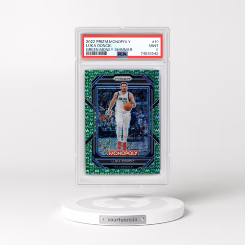 2022 Panini Prizm Monopoly #19 Luka Doncic - Green Money Shimmer (PSA 9 MINT)