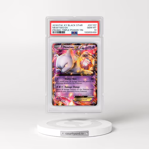 2016 Pokémon XY Black Star Promo #XY107 Mewtwo EX - Holo Triple Power Tin (PSA 10 GEM MINT)