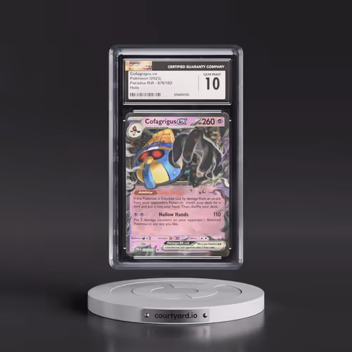 2023 Pokémon Par EN-Paradox Rift #076 Cofagrigus EX - Holo (CGC 10 GEM MINT)