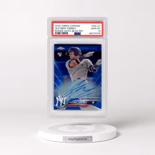 2018 Topps Chrome Rookie Autograph #RA-GT Gleyber Torres - Blue Refractor (PSA 10 GEM MINT)